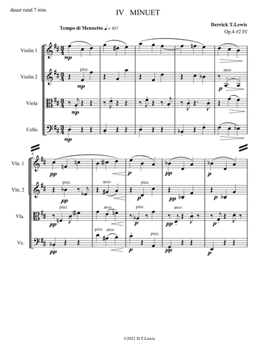 Minuet for Str. Quartet