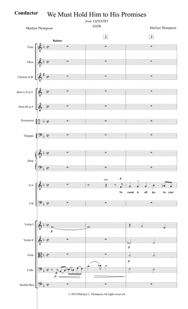 We Must Hold Him to His Promises--Full Score