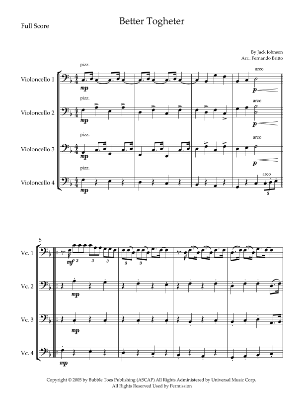 Better Together (arr. Fernando Britto)