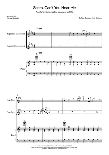 Santa Can't You Hear Me (arr. Samuel Sequeira)