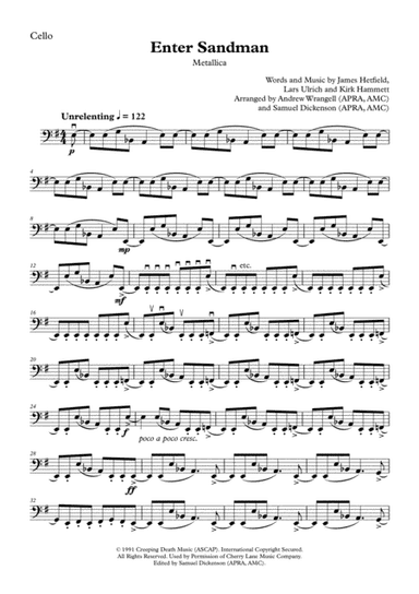 Enter Sandman (arr. Andrew Wrangell, Samuel Dickenson)