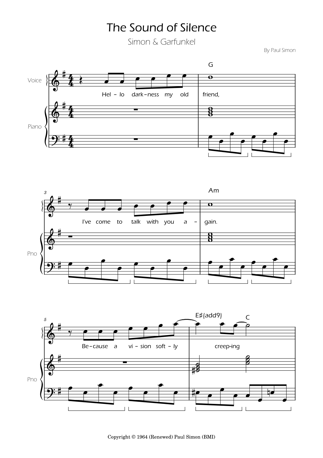 The Sound Of Silence (arr. Ygor Nunes)