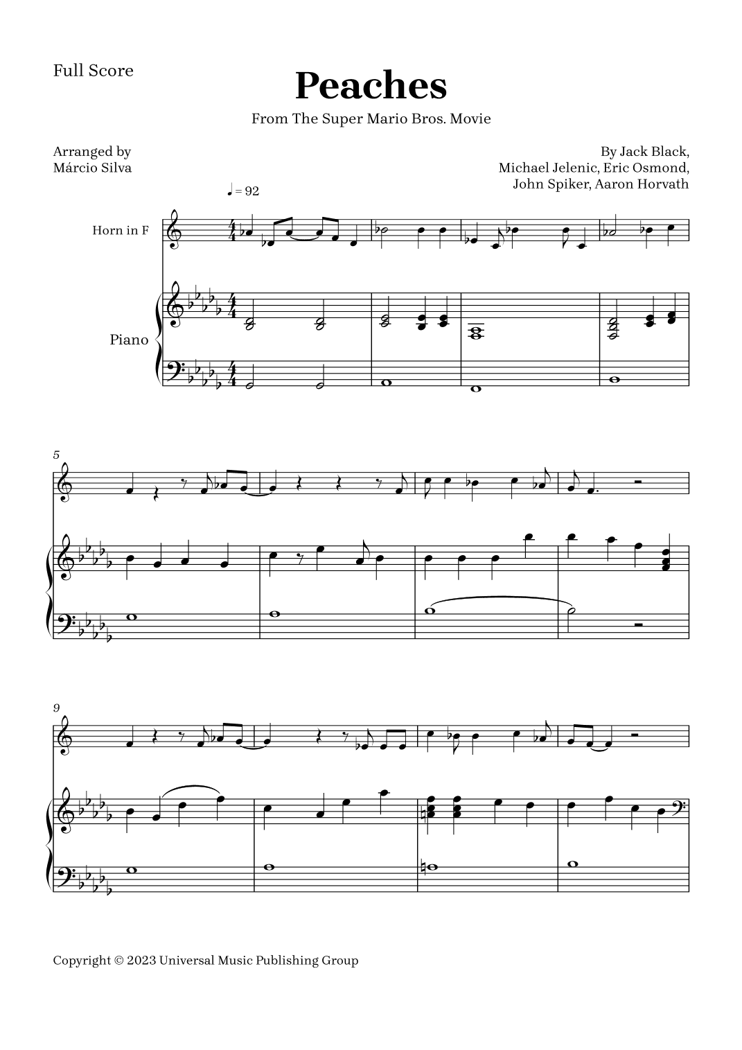 Peaches (arr. Márcio Silva)