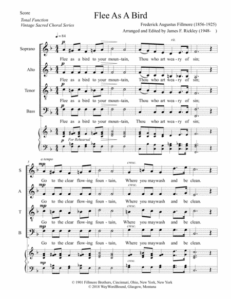 Flee As A Bird (arr. James F. Rickley)