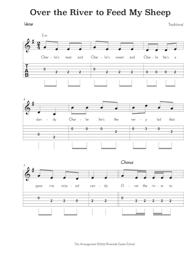 Over the River to Feed My Sheep (arr. Riverside Guitar School)