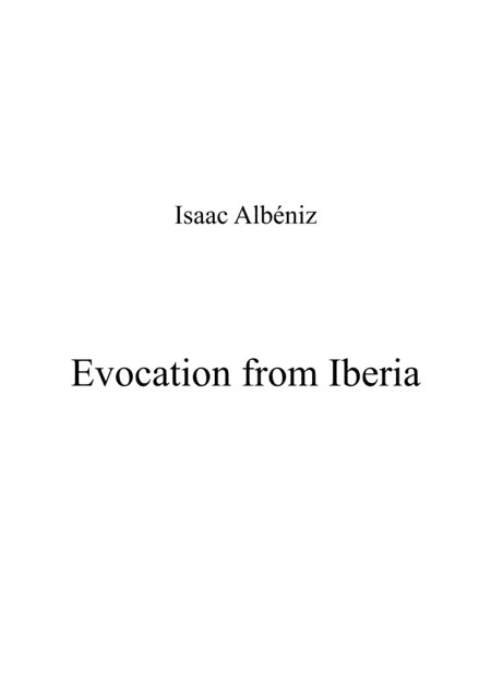 Evocation from Iberia (arr. Patrizia Luraschi)