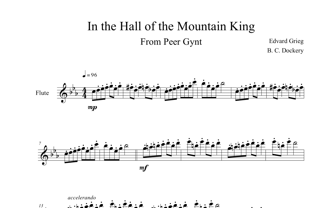 In the Hall of the Mountain King (Flute Solo) (arr. B. C. Dockery)