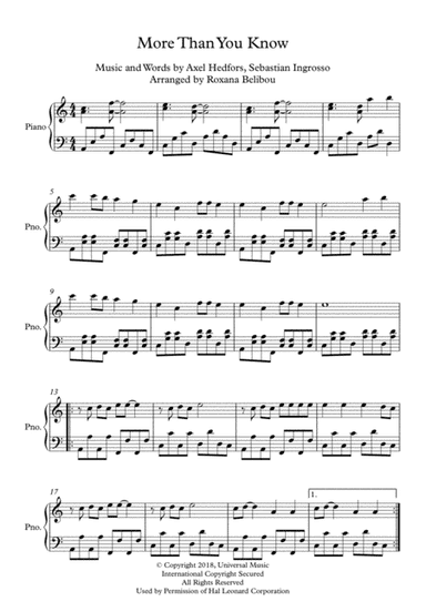 More Than You Know (arr. Roxana Belibou)