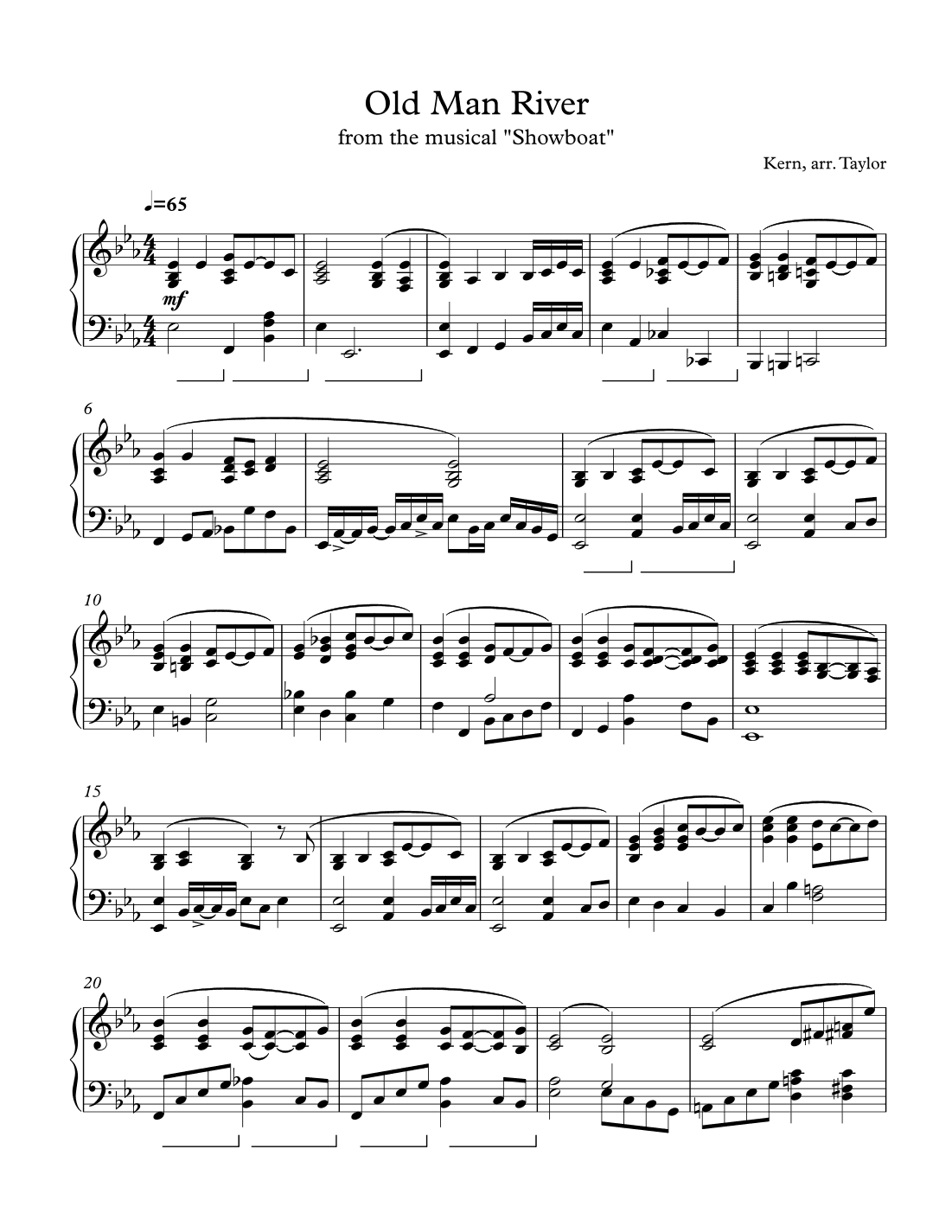 Old Man River (arr. Paul Taylor)
