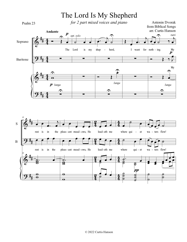 The Lord Is My Shepherd (SB) (arr. Curtis Hanson)