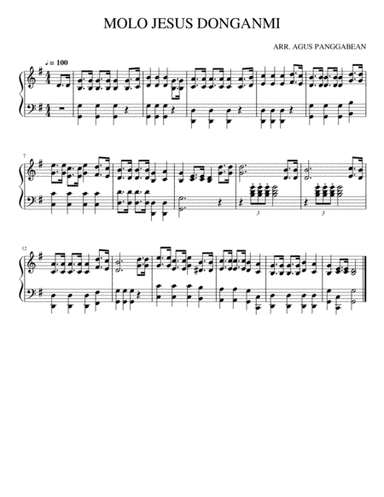 MOLO JESUS DONGANMI. (arr. Agus Panggabean)