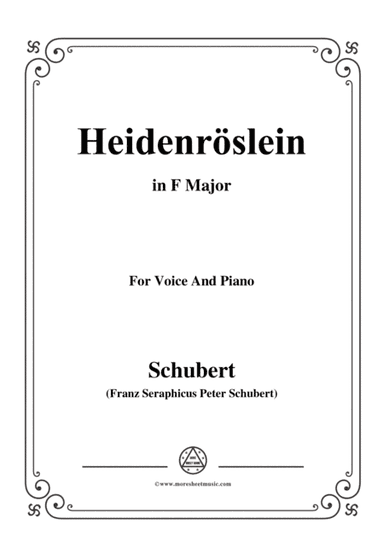 Schubert-Heidenröslein in F Major,for voice and piano (arr. MSM)