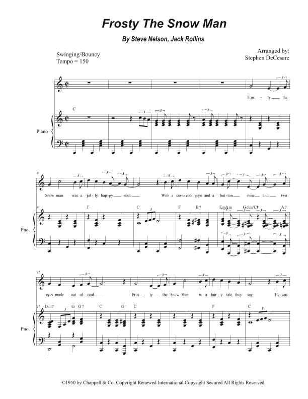 Frosty The Snow Man (arr. Stephen DeCesare)