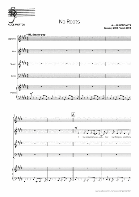 No Roots (arr. Ruben Smits)