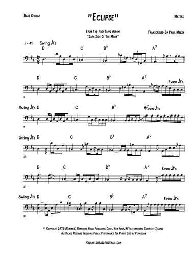 Eclipse (arr. P Welsh)