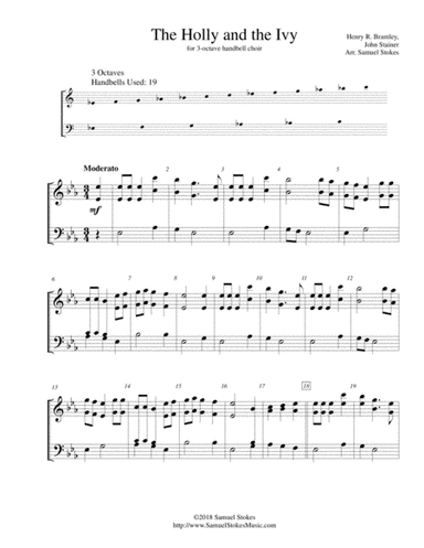 The Holly and the Ivy - for 3-octave handbell choir (arr. Samuel Stokes)