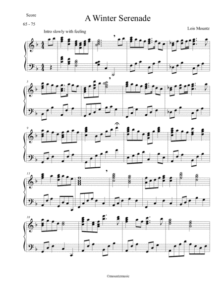 A Winter Serenade for Piano/Keyboard