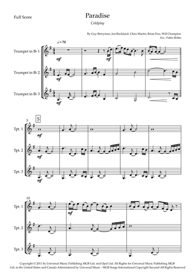 Paradise (arr. Fabio Britto)