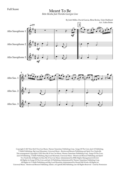 Meant To Be (arr. Fabio Britto)