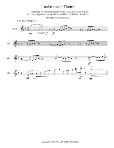 Taskmaster Theme (arr. Diana Mayne)