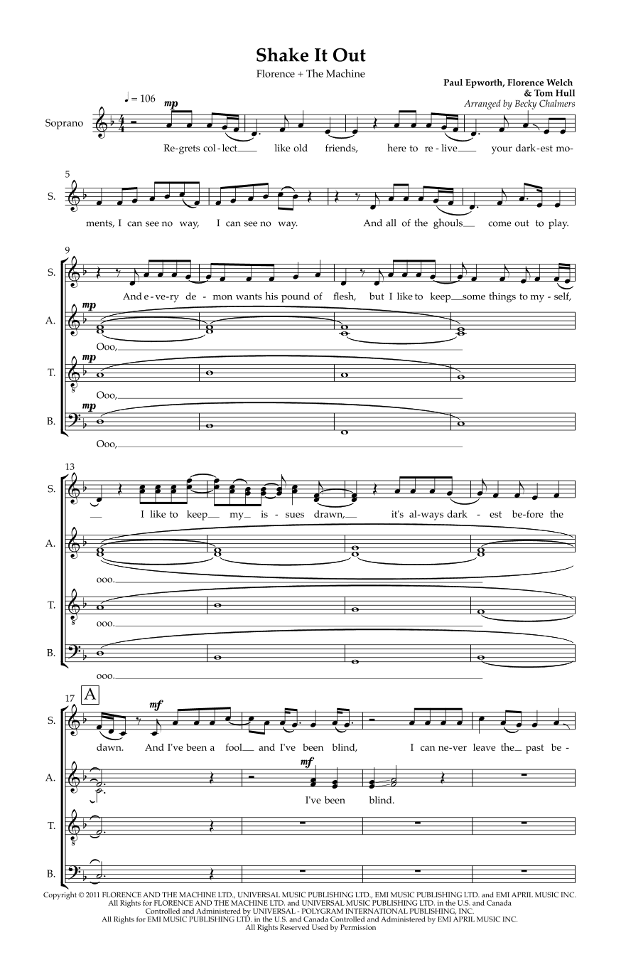 Shake It Out (arr. Becky Chalmers)