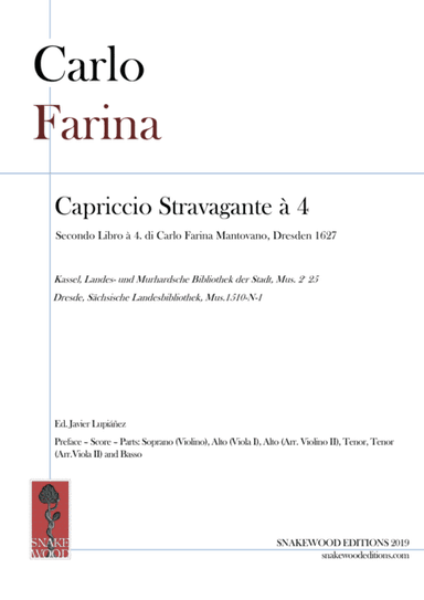 Carlo Farina – Capriccio Stravagante (Score and parts, PDF) (arr. Sneakwood Editions)