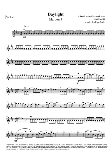 Daylight (arr. Rodrigo Prado)