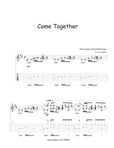 Come Together (arr. b popek)