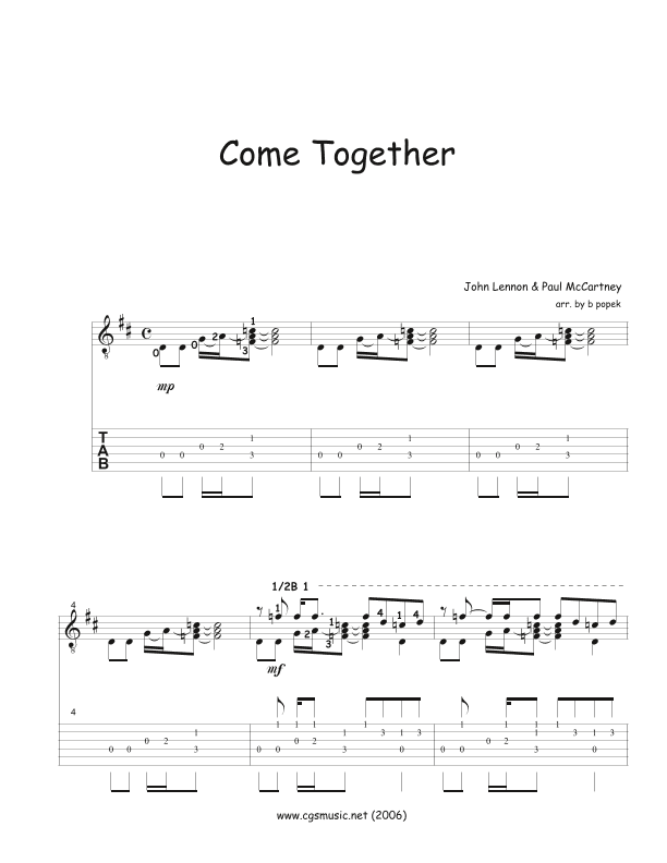 Come Together (arr. b popek)