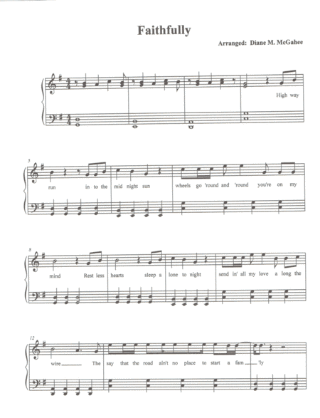 Faithfully (arr. Diane M. McGahee)