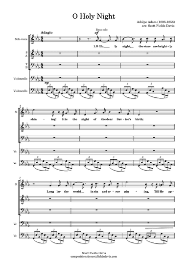 O holy night, arranged by Scott Fields Davis (arr. Scott Fields Davis)