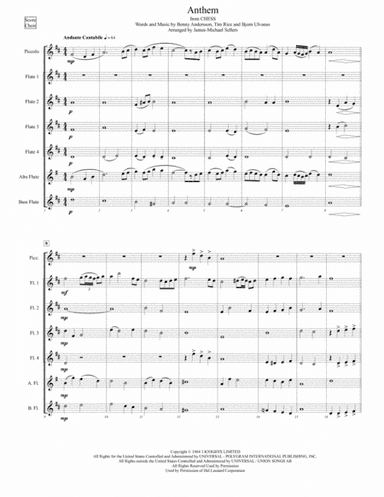 Anthem (from Chess) (arr. James-Michael Sellers)