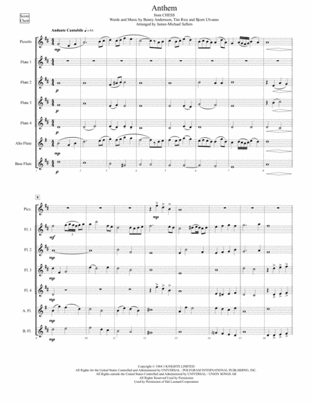 Anthem (from Chess) (arr. James-Michael Sellers)