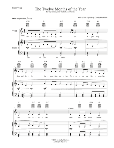 The Twelve Months of the Year