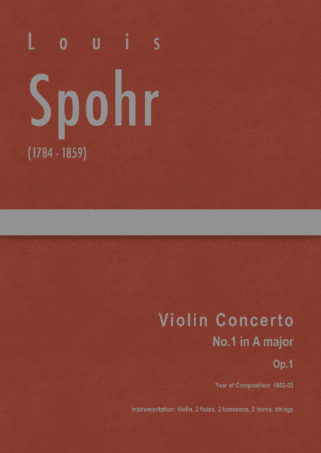 Spohr - Violin Concerto No.1 in A major, Op.1 (arr. J.G. Cucó Barber)