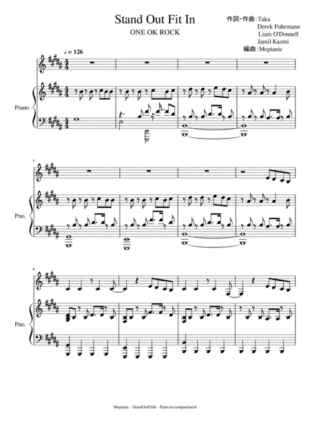 Stand Out Fit In (arr. Mopianic)