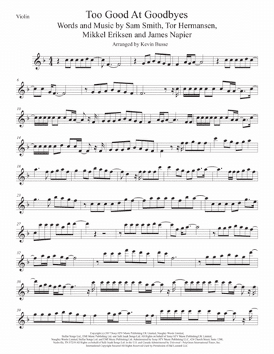 Too Good At Goodbyes (arr. Kevin Busse)