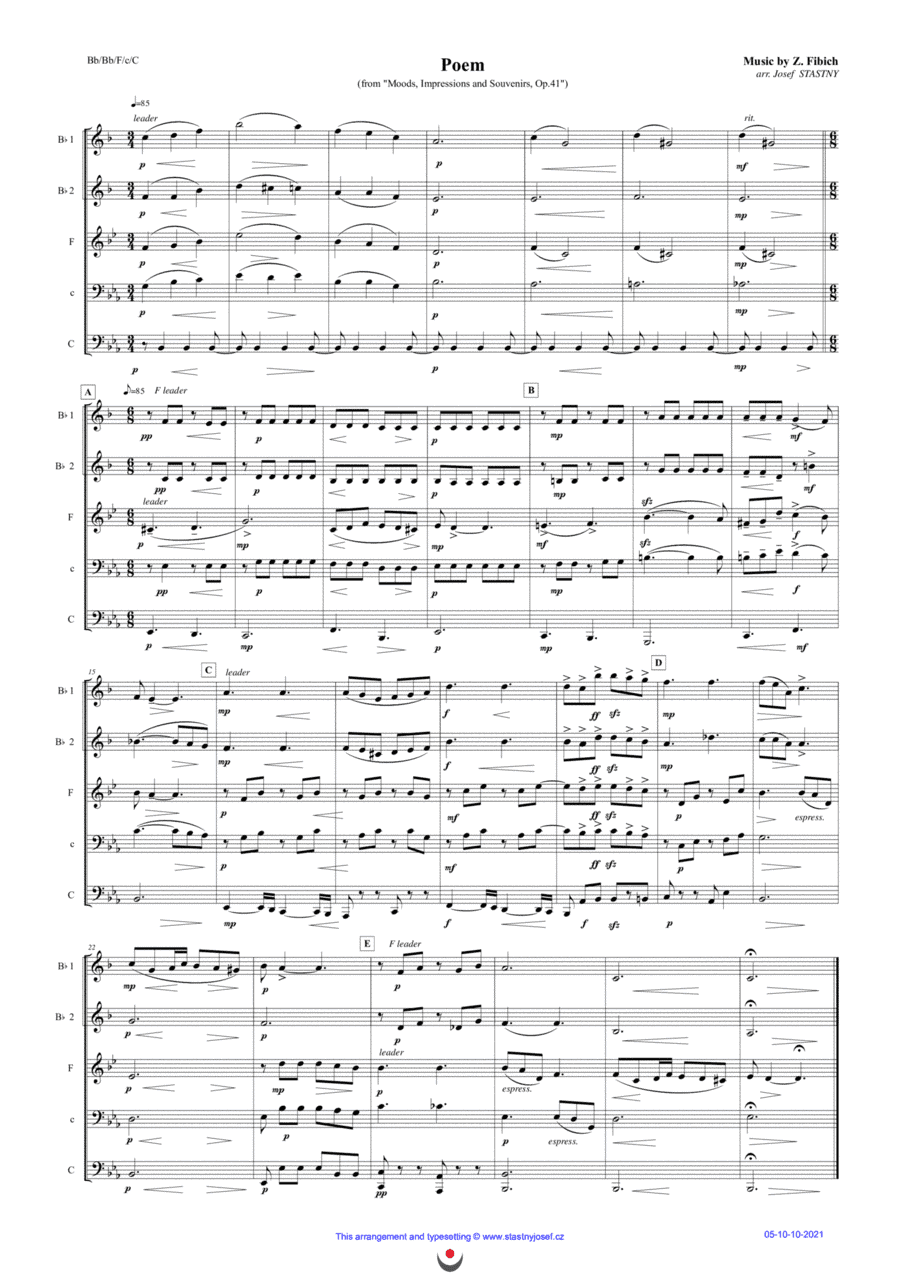 Poem (arr. Josef STASTNY)