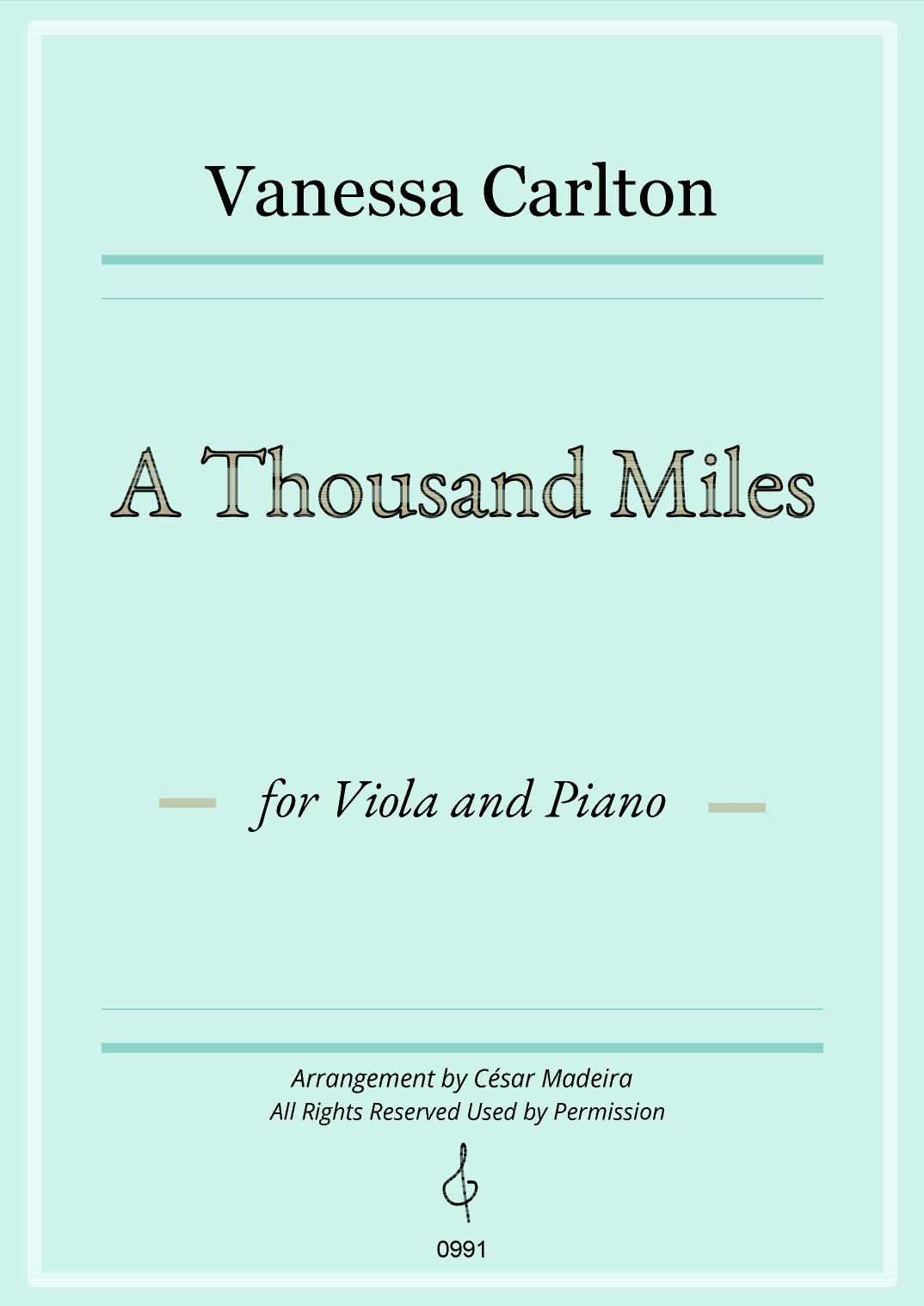 A Thousand Miles (arr. César Madeira)