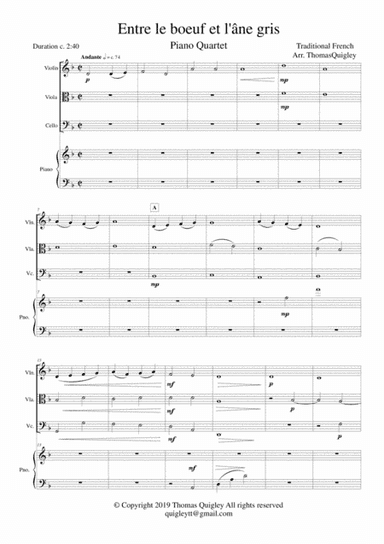 Entre le boeuf et l'âne gris (arr. Thomas Quigley)