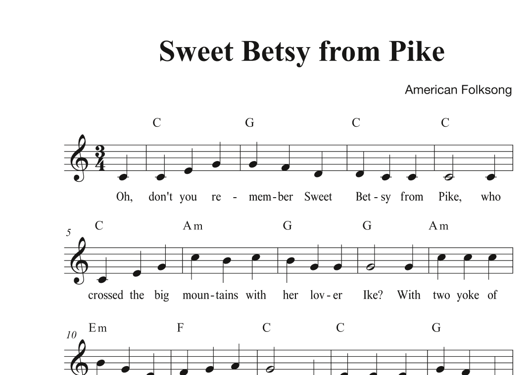Sweet Betsy from Pike (arr. Avgusta Udartseva)