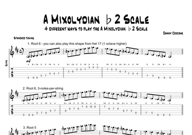 A Mixolydian b2 Scale (4 Ways to Play)