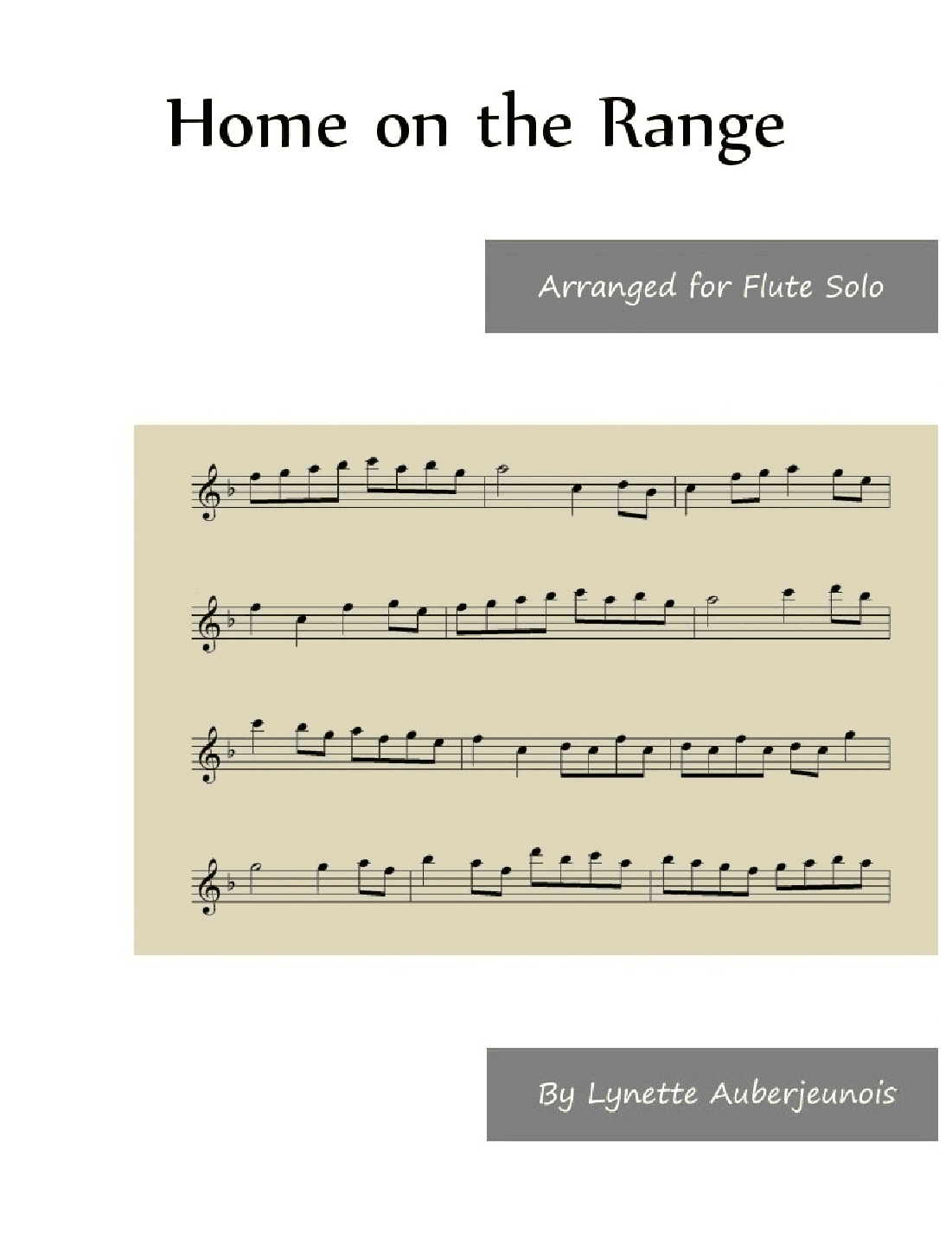 Home on the Range - Flute Solo (arr. Lynette Auberjeunois)
