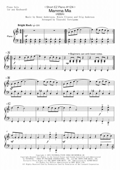 Mamma Mia (arr. Tsuyoshi Yoroiguma)