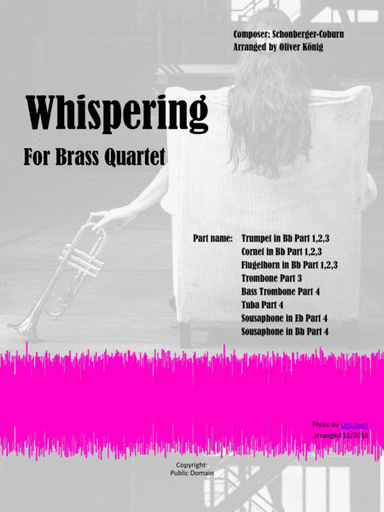 Whispering for Brass Quartet (arr. Oliver König)