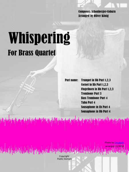 Whispering for Brass Quartet (arr. Oliver König)