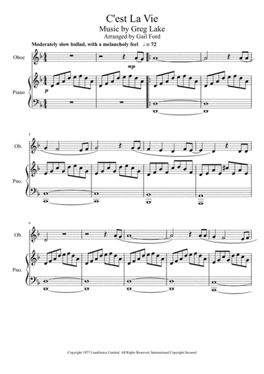 C'est La Vie (arr. Gail Ford)