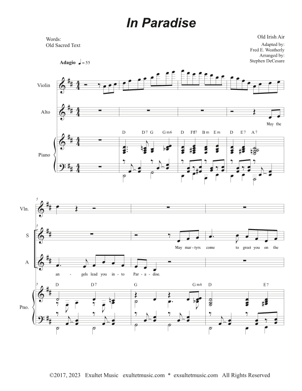 In Paradise (2-part choir - (SA) (arr. Stephen DeCesare)