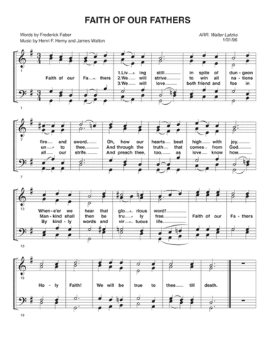 Faith of our Fathers (arr. Walter Latzko)