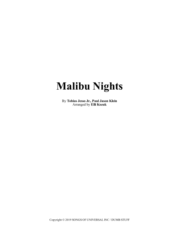 Malibu Nights (arr. Elli Kozak)